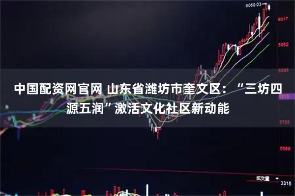 中国配资网官网 山东省潍坊市奎文区：“三坊四源五润”激活文化社区新动能